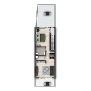 Apartment Sunny 45m2 Penthouse With Balcony And Terrace - R65c 